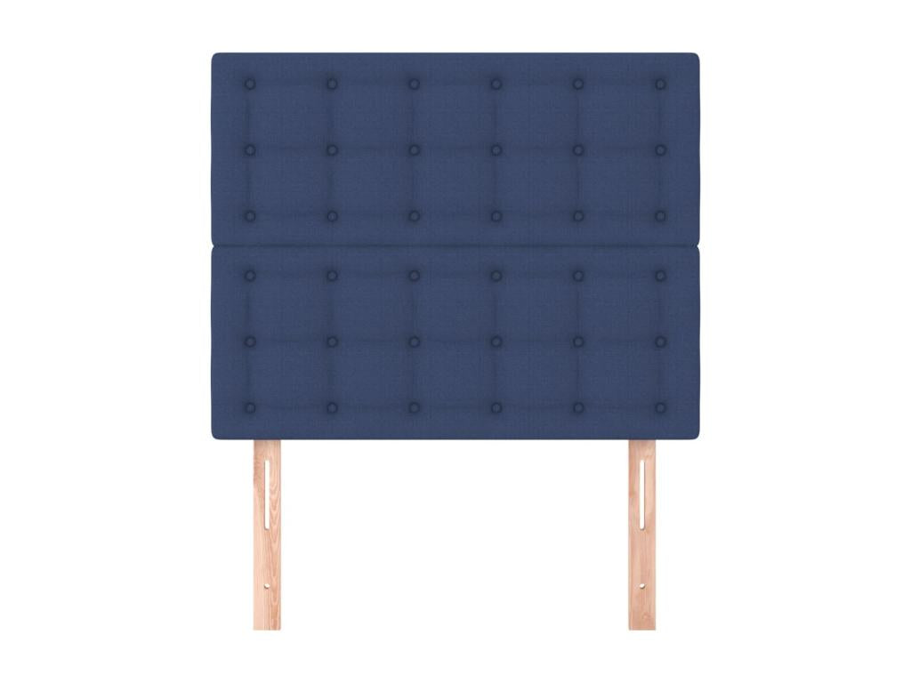 2-Piece Headboard Set, Blue, 90x5x78/88 cm, Fabric