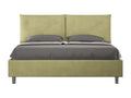 Bed with upholstered slatted base 160x190 microfiber green Homelumiere