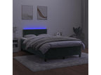 Bed base with Homelumiere bed light and dark green LED mattress 120x190 cm