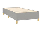 Bed base with Homelumiere bed and mattress and LED light grey 90x200 cm