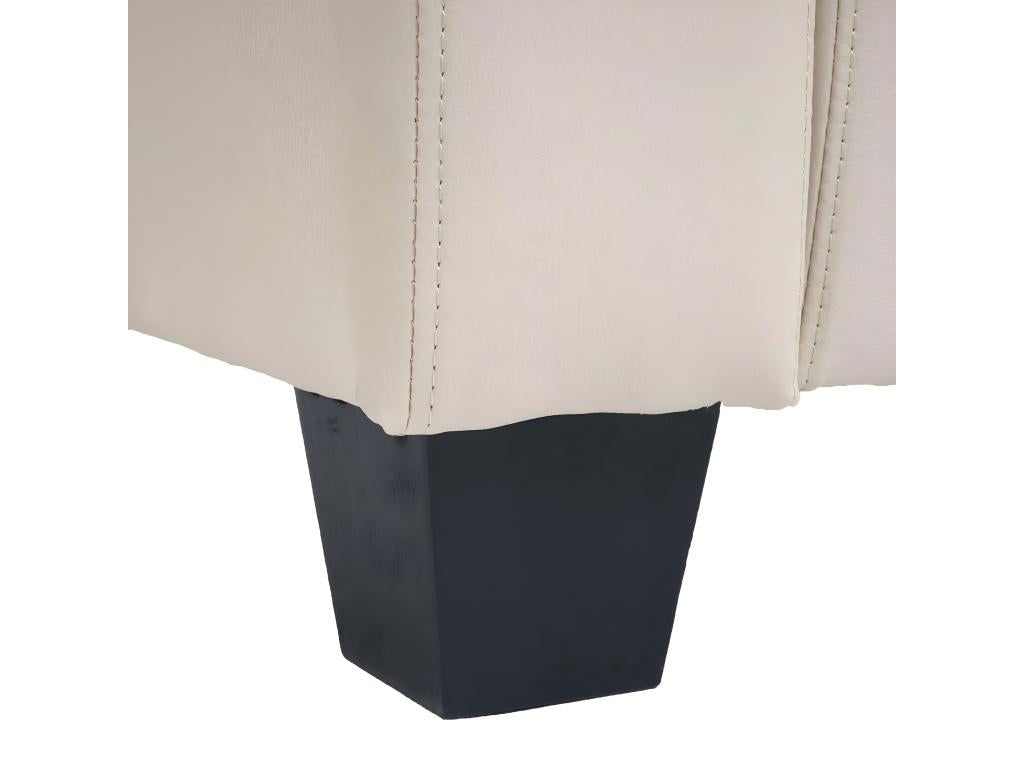 Homelumiere armchair in cream faux leather