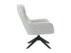 Lucky 08351QMBF Light Grey Chenille Swivel Chair