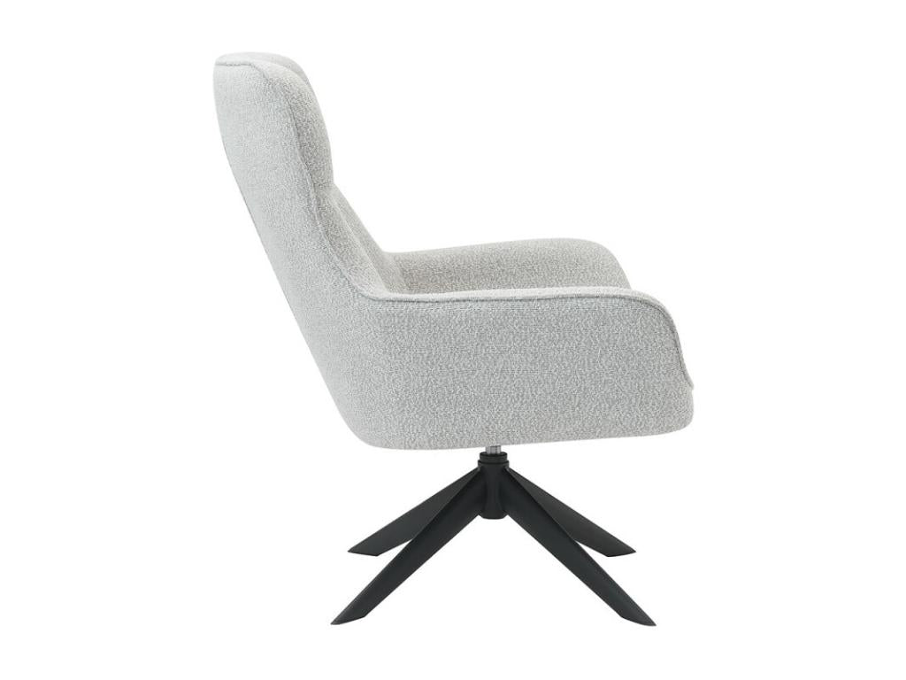 Lucky 08351QMBF Light Grey Chenille Swivel Chair