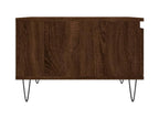 Coffee table, brown oak, 55x55x36.5 cm, engineered wood