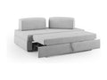 Homelumiere Sofa without pull-out ottoman and removable backrest in waterproof fabric T02 200 cm light grey