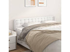 Headboard with wings, white, 183x16x78/88 cm, faux leather