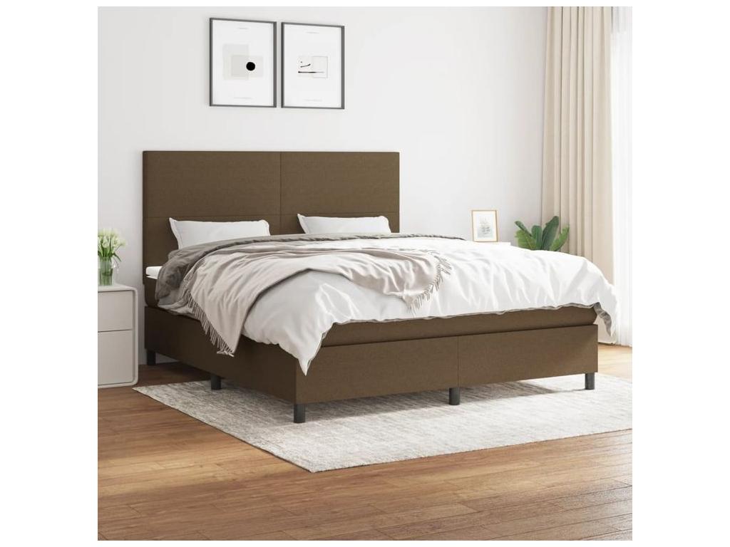 Homelumiere bed base with dark brown mattress 180x200