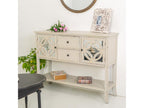 White wooden sideboard 121x37x91h 53500LVCU