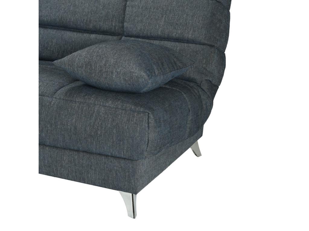 Homelumiere fabric bench 130x190, Homelumiere 13cm mattress with storage - Midnight Blue