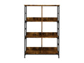 Smoked oak bookcase, 78.5x33x117.5 cm, engineered wood