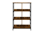 Smoked oak bookcase, 78.5x33x117.5 cm, engineered wood