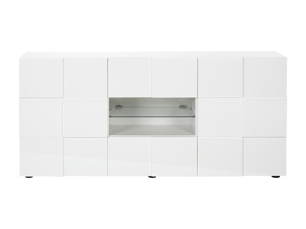 Homelumiere Buffet - LEDs - 2 Doors / 2 Drawers - White Lacquered