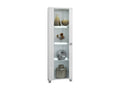 Homelumiere - White Lacquered 1-Door Display Cabinet with LEDs (Left-Hand Opening)