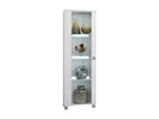 Homelumiere - White Lacquered 1-Door Display Cabinet with LEDs (Left-Hand Opening)