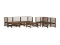 7-piece garden furniture set, honey brown, solid pine wood