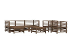 7-piece garden furniture set, honey brown, solid pine wood