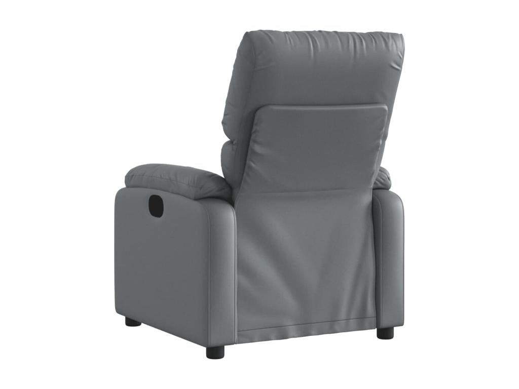 Electric Recliner Chair, Grey Faux Leather 16613HYZC