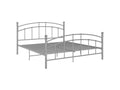 Grey metal bed 160x200 with rounded headboard Delimoa 21173MOZF
