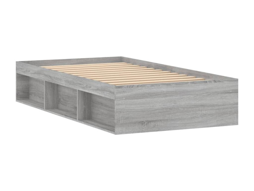 Artanzy bed frame without mattress, grey, 100x200 cm, 88407EDHP