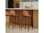 Set of 2 65cm kitchen island chairs in synthetic leather by Homelumiere