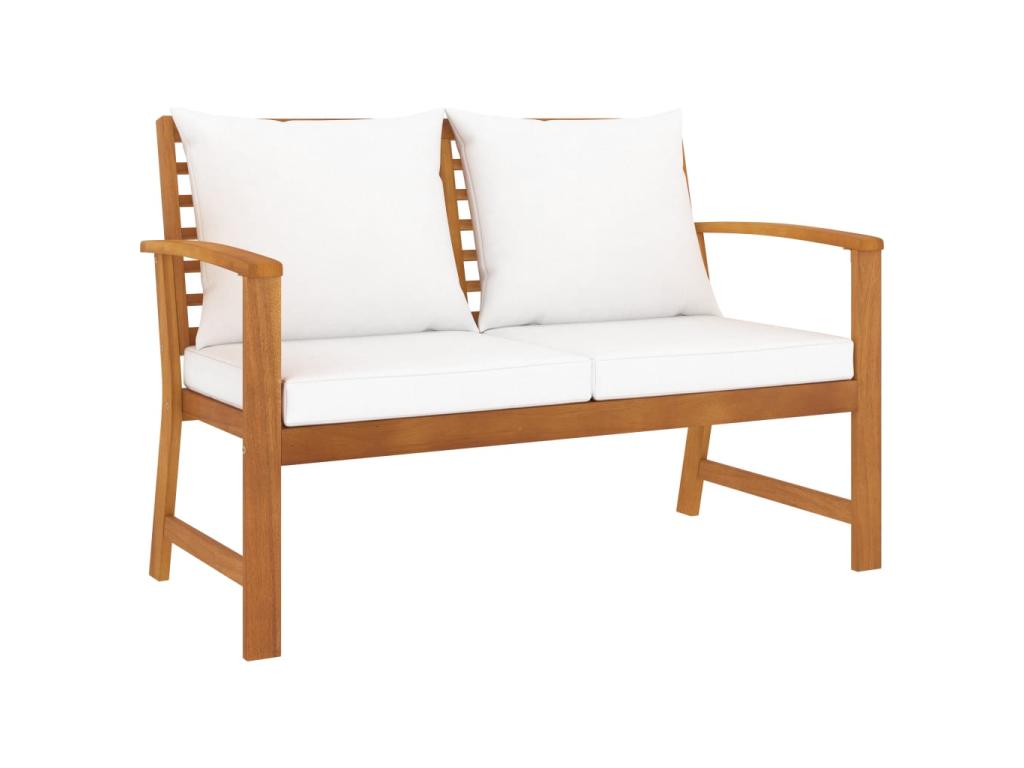 3-piece garden furniture set with cushions, solid wood, Homelumiere 2