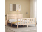 Bed frame with headboard, 160x200 cm, solid wood