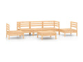 6-piece garden furniture set, solid pine wood, 84289OMTV