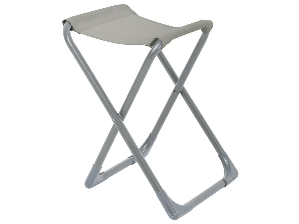 Folding garden set: Rectangular garden table and 4 camping chairs, white/grey, 7house