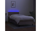Upholstered bed base with mattress and LED lighting, Homelumiere 90x190 cm, fabric
