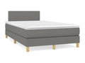Homelumiere bed base with dark grey mattress 120x190cm fabric