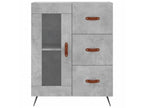 Concrete grey sideboard 69.5x34x90 cm engineered wood