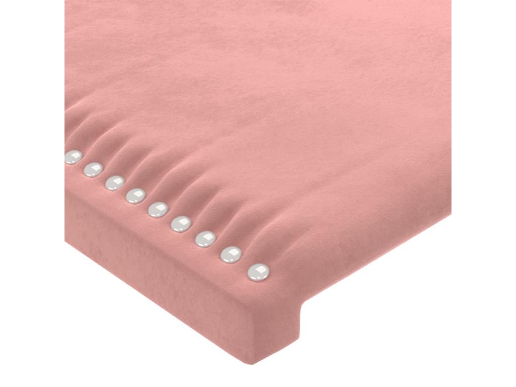 Pink Headboard 100x5x78-88 Velvet