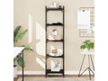 5-tier black bookcase, 40x30x154 cm, engineered wood
