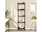 5-tier black bookcase, 40x30x154 cm, engineered wood