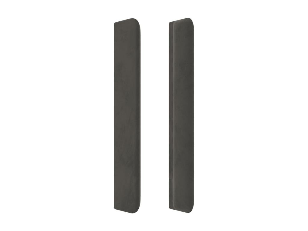 Headboard with wings, Dark Grey, 147x16x118/128 cm, Velvet, 85280HMWR