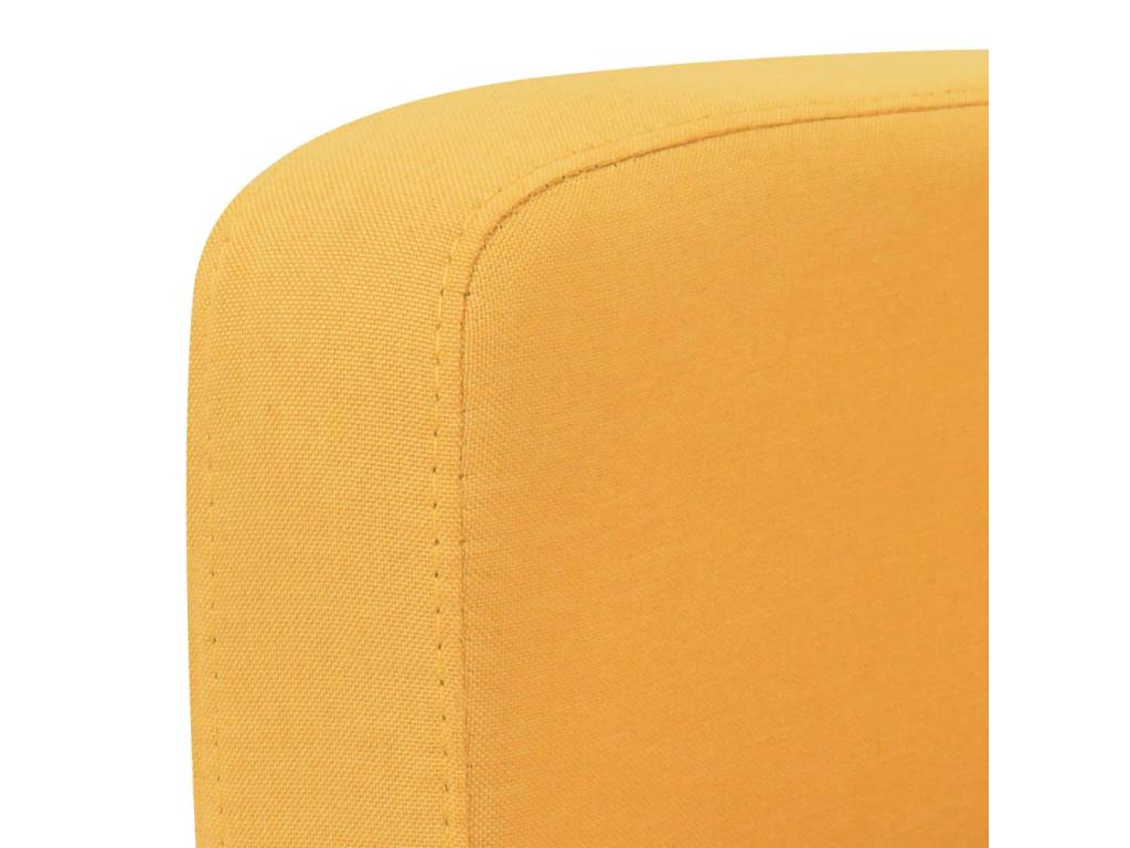 3-seater sofa 180x65x76 cm Yellow