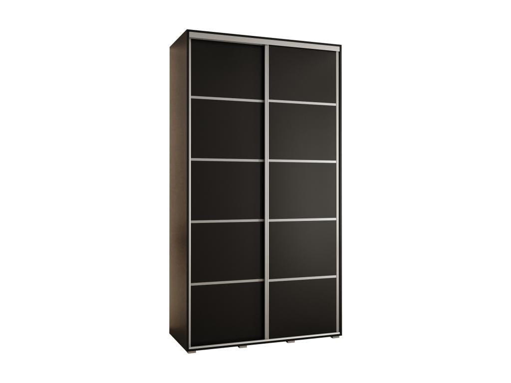 Homelumiere 4-Door Sliding Wardrobe 235.2/140/60 cm, 2 Doors, Black/Black/Silver