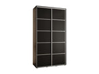 Homelumiere 4-Door Sliding Wardrobe 235.2/140/60 cm, 2 Doors, Black/Black/Silver