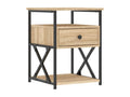 Homelumiere oak bedside table, 40x42x55 cm, engineered wood