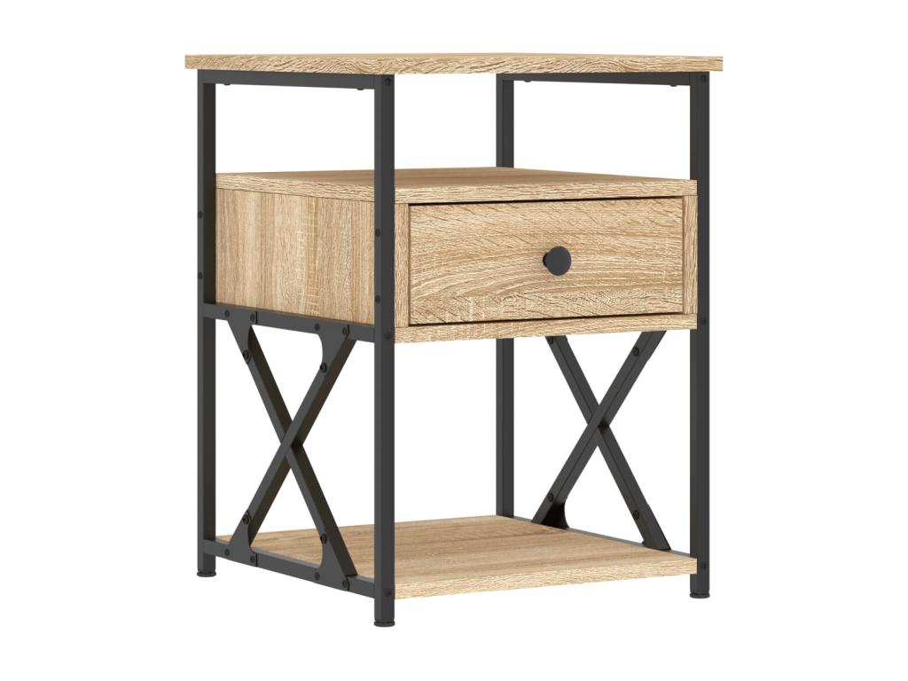 Homelumiere oak bedside table, 40x42x55 cm, engineered wood