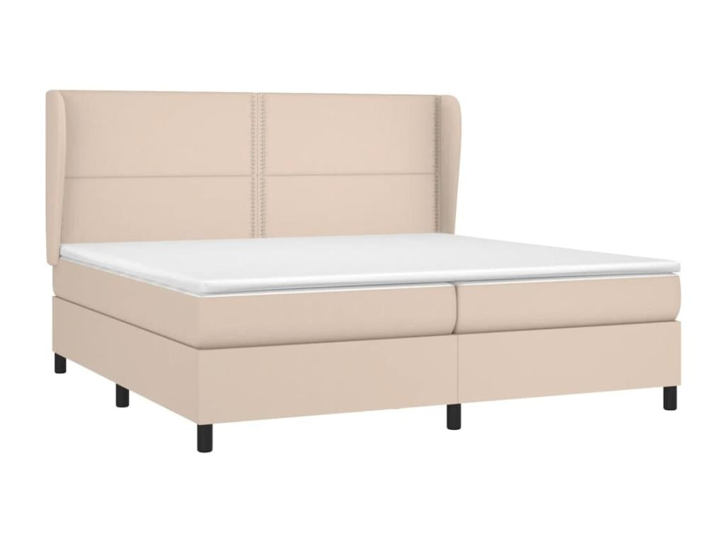 Upholstered bed base with Cappuccino mattress 200x200 cm