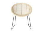 Rattan and metal chair