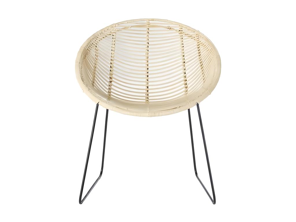 Rattan and metal chair