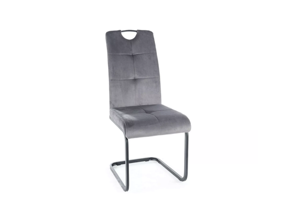 Homelumiere Chair - Velvet - Dark Grey - W 43 x H 101 cm
