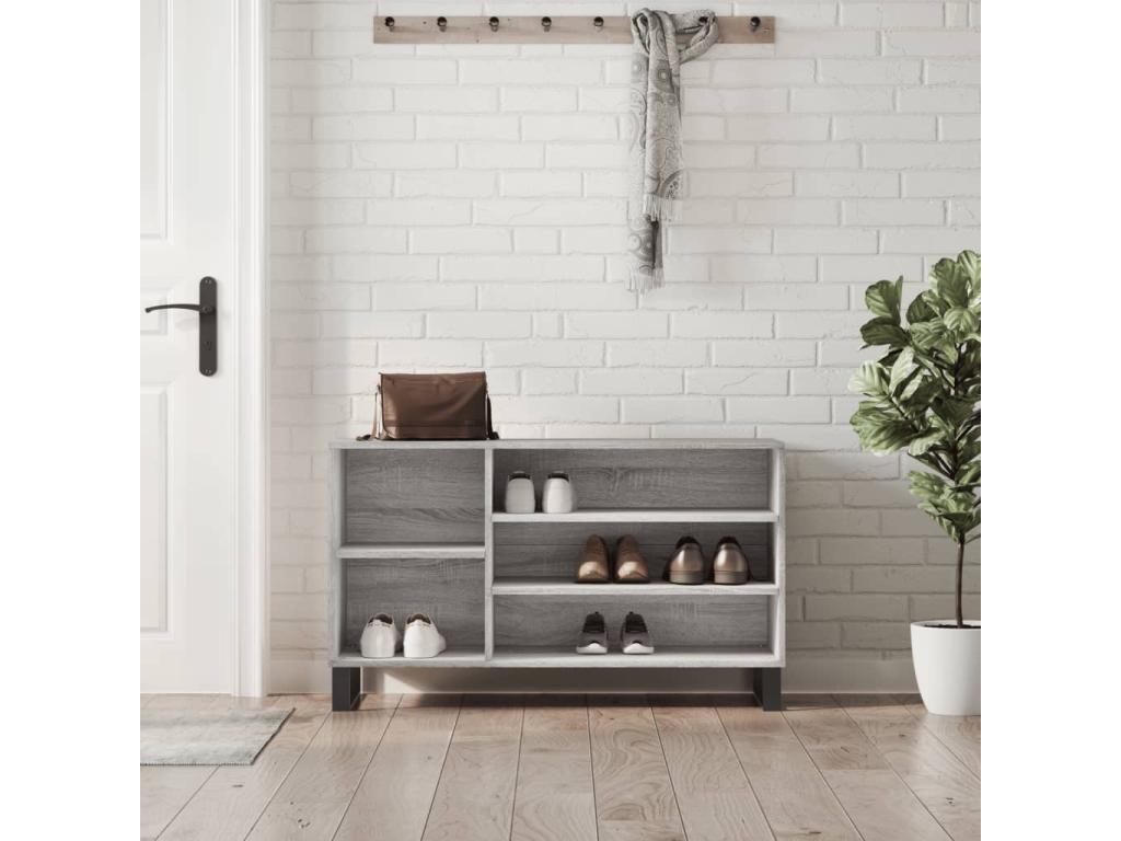 Delimoa grey shoe cabinet 102x36x60 Engineered wood 22937KJEV