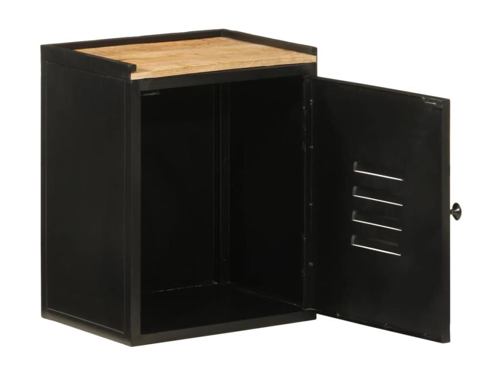 Bathroom cabinet 40x30x50 cm iron and mango wood