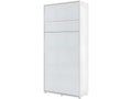 Homelumiere Wall Bed with 2 Drawers, Vertical, 90x200 cm, Matte White