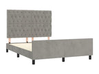 Bed frame with headboard, light grey, 140x200 cm