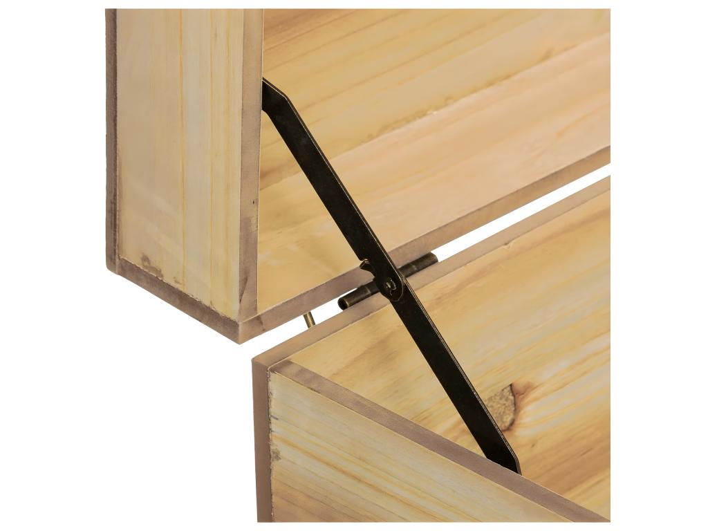 Set of 4 Carved Wooden Storage Trunks 87920BPVE