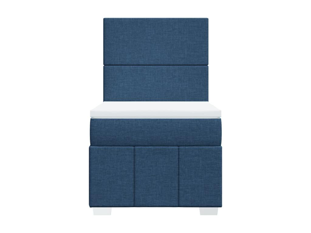 Homelumiere bed base with mattress, blue, 100x200 cm, fabric